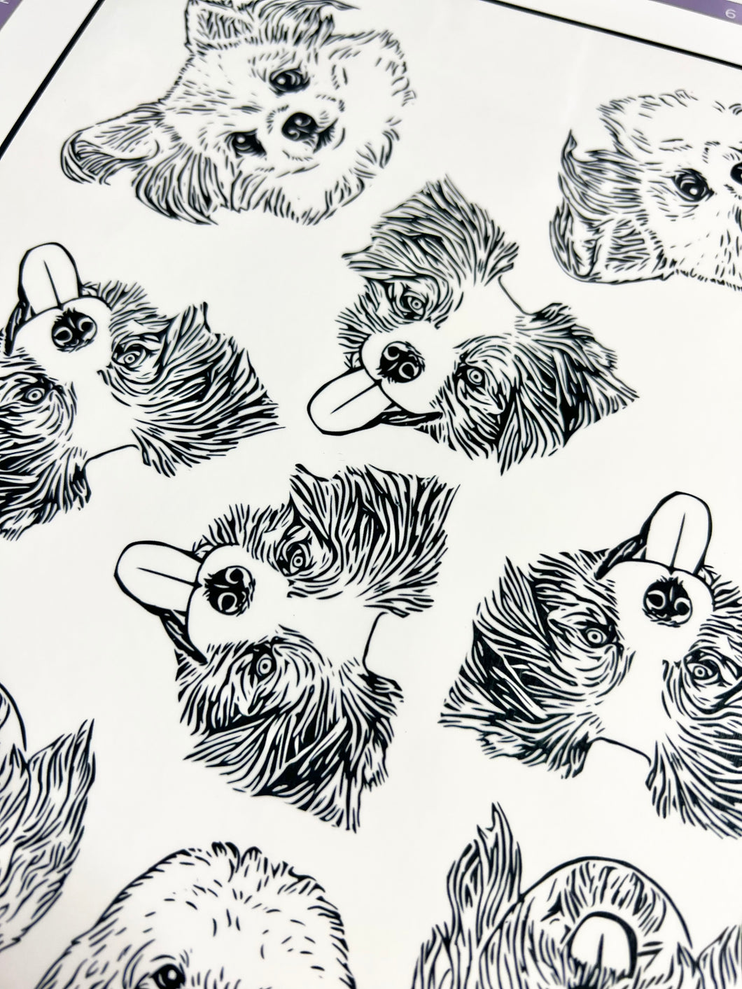 Custom Pet Portrait Stickers (Outline)