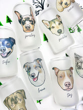 Load image into Gallery viewer, Pet Portrait Frosted Glass Can COLOUR (16oz)
